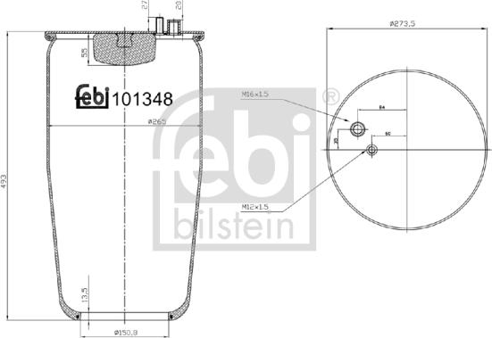 Febi Bilstein 101348 - Metallipalje, ilmajousitus inparts.fi