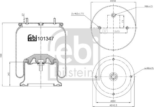 Febi Bilstein 101347 - Metallipalje, ilmajousitus inparts.fi