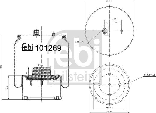 Febi Bilstein 101269 - Metallipalje, ilmajousitus inparts.fi