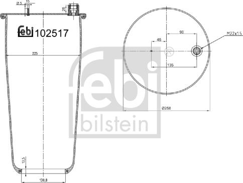 Febi Bilstein 102517 - Metallipalje, ilmajousitus inparts.fi