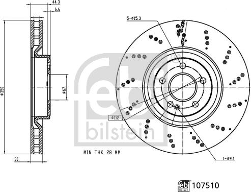 Febi Bilstein 107510 - Jarrulevy inparts.fi