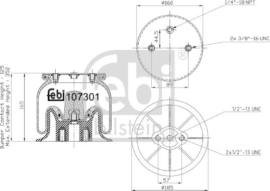 Febi Bilstein 107301 - Metallipalje, ilmajousitus inparts.fi