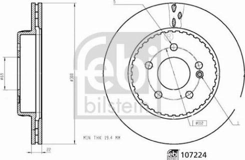 Febi Bilstein 107224 - Jarrulevy inparts.fi