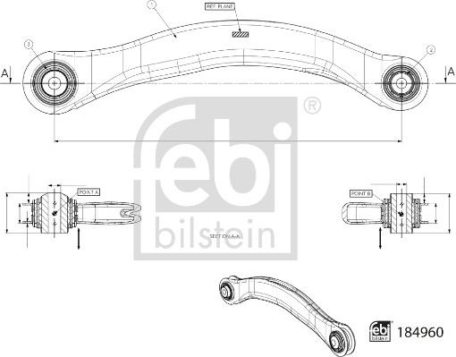 Febi Bilstein 184960 - Tukivarsi, pyöräntuenta inparts.fi