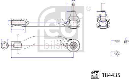 Febi Bilstein 184435 - Raidetangon pää inparts.fi