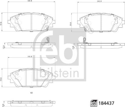 Febi Bilstein 184437 - Jarrupala, levyjarru inparts.fi