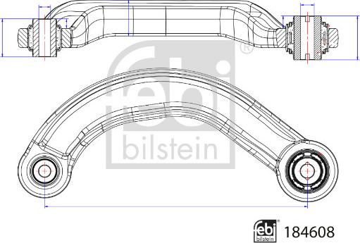 Febi Bilstein 184608 - Tukivarsi, pyöräntuenta inparts.fi