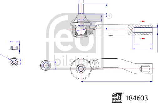 Febi Bilstein 184603 - Raidetangon pää inparts.fi