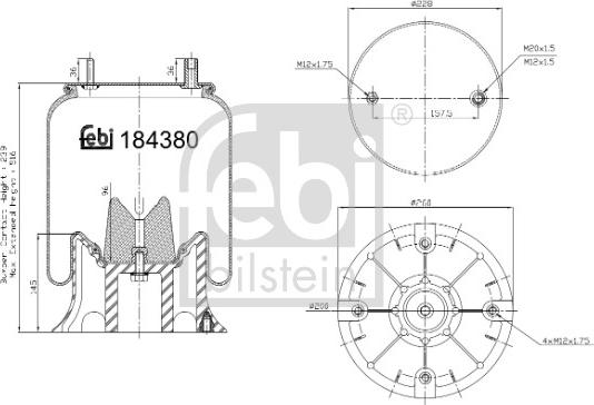 Febi Bilstein 184380 - Metallipalje, ilmajousitus inparts.fi