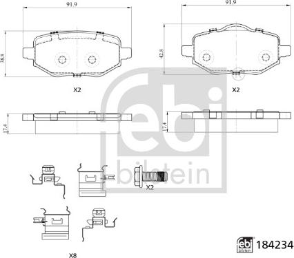 Febi Bilstein 184234 - Jarrupala, levyjarru inparts.fi