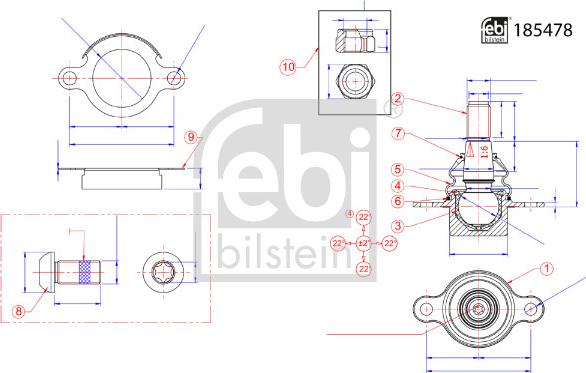 Febi Bilstein 185478 - Pallonivel inparts.fi