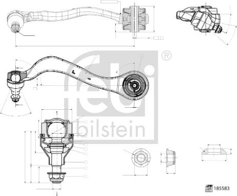 Febi Bilstein 185583 - Tukivarsi, pyöräntuenta inparts.fi