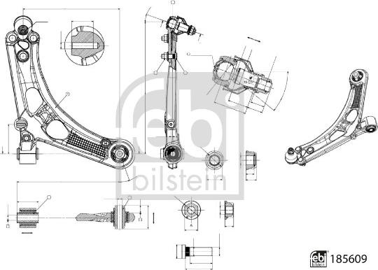 Febi Bilstein 185609 - Tukivarsi, pyöräntuenta inparts.fi