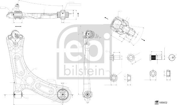 Febi Bilstein 185602 - Tukivarsi, pyöräntuenta inparts.fi