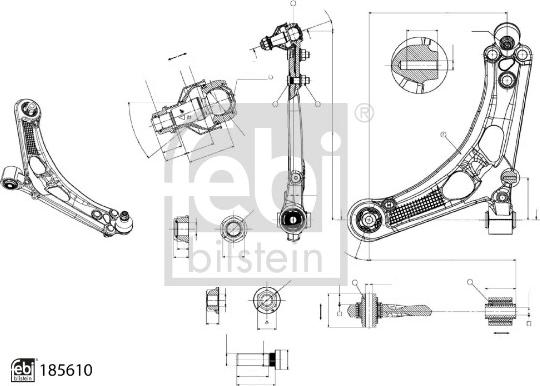 Febi Bilstein 185610 - Tukivarsi, pyöräntuenta inparts.fi