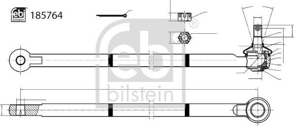 Febi Bilstein 185764 - Raidetangon pää inparts.fi