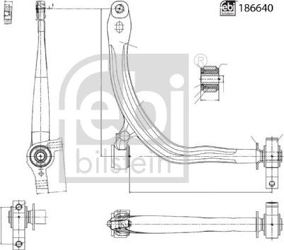 Febi Bilstein 186640 - Tukivarsi, pyöräntuenta inparts.fi