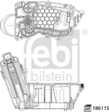 Febi Bilstein 186115 - Kotelo, öljynsuodatin inparts.fi