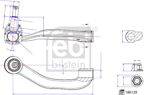 Febi Bilstein 186129 - Raidetangon pää inparts.fi