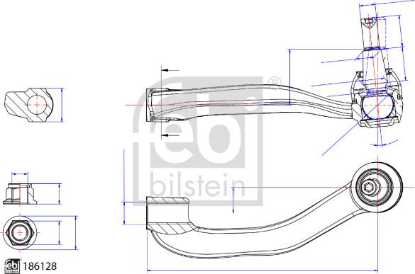 Febi Bilstein 186128 - Raidetangon pää inparts.fi