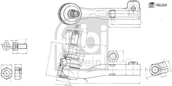 Febi Bilstein 186264 - Raidetangon pää inparts.fi