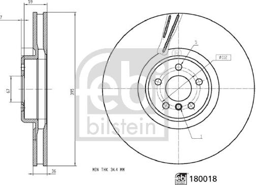 Febi Bilstein 180018 - Jarrulevy inparts.fi