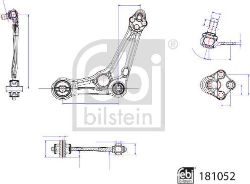 Febi Bilstein 181052 - Tukivarsi, pyöräntuenta inparts.fi