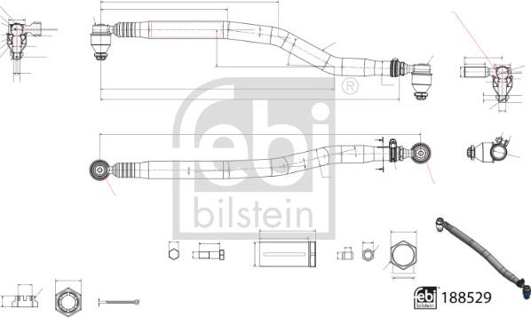 Febi Bilstein 188529 - Ohjaustanko inparts.fi