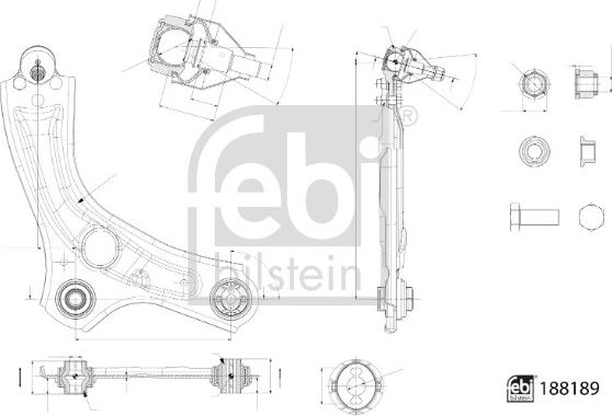 Febi Bilstein 188189 - Tukivarsi, pyöräntuenta inparts.fi