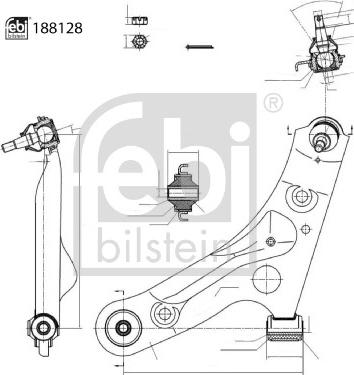 Febi Bilstein 188128 - Tukivarsi, pyöräntuenta inparts.fi