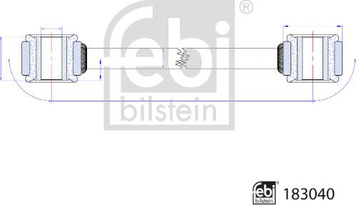 Febi Bilstein 183040 - Tanko, kallistuksenvaimennin inparts.fi