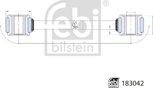 Febi Bilstein 183042 - Tanko, kallistuksenvaimennin inparts.fi