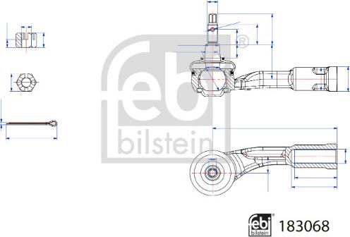 Febi Bilstein 183068 - Raidetangon pää inparts.fi