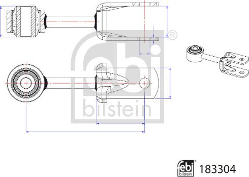 Febi Bilstein 183304 - Tanko, kallistuksenvaimennin inparts.fi