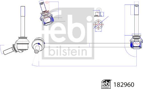 Febi Bilstein 182960 - Tanko, kallistuksenvaimennin inparts.fi