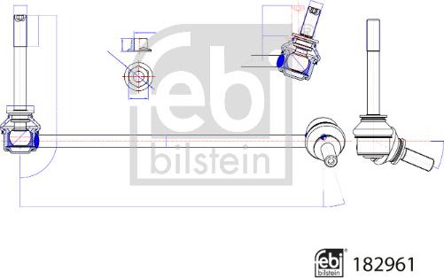 Febi Bilstein 182961 - Tanko, kallistuksenvaimennin inparts.fi