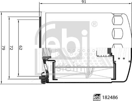 Febi Bilstein 182486 - Öljynsuodatin inparts.fi