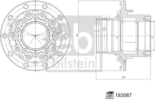 Febi Bilstein 182087 - Pyörän napa inparts.fi