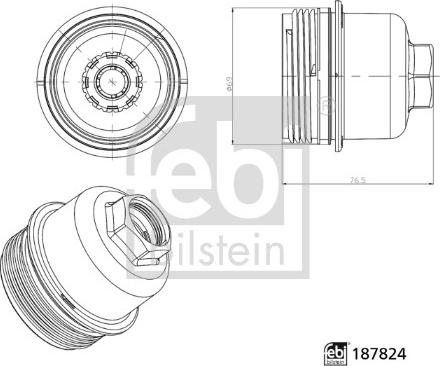 Febi Bilstein 187824 - Kansi, öljysuodatinpesä inparts.fi