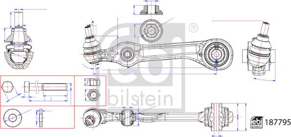 Febi Bilstein 187795 - Tukivarsi, pyöräntuenta inparts.fi