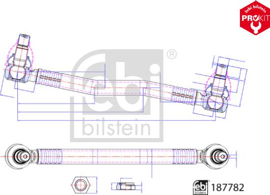 Febi Bilstein 187782 - Ohjaustanko inparts.fi