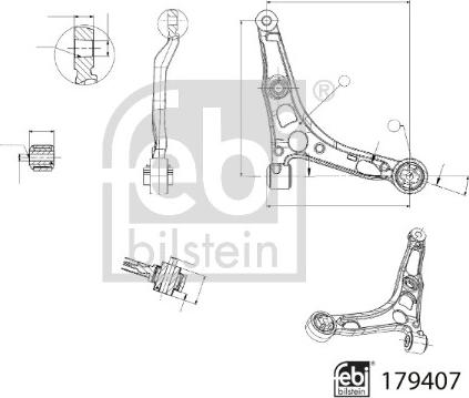 Febi Bilstein 179407 - Tukivarsi, pyöräntuenta inparts.fi