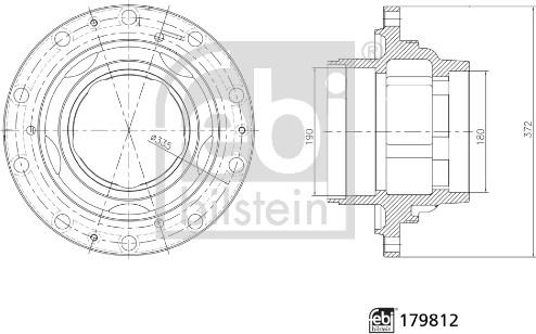 Febi Bilstein 179812 - Pyörän napa inparts.fi