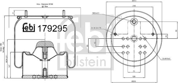 Febi Bilstein 179295 - Metallipalje, ilmajousitus inparts.fi