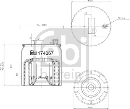 Febi Bilstein 174067 - Metallipalje, ilmajousitus inparts.fi