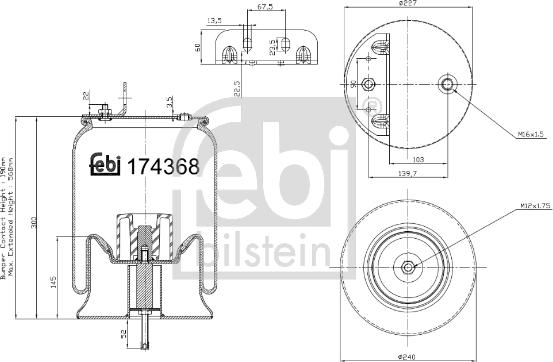 Febi Bilstein 174368 - Metallipalje, ilmajousitus inparts.fi