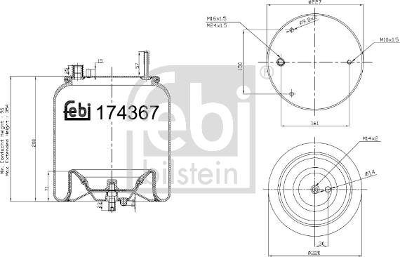 Febi Bilstein 174367 - Metallipalje, ilmajousitus inparts.fi