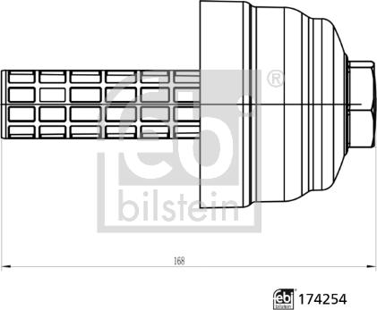 Febi Bilstein 174254 - Kansi, öljysuodatinpesä inparts.fi