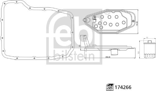 Febi Bilstein 174266 - Hydrauliikkasuodatin, automaattivaihteisto inparts.fi