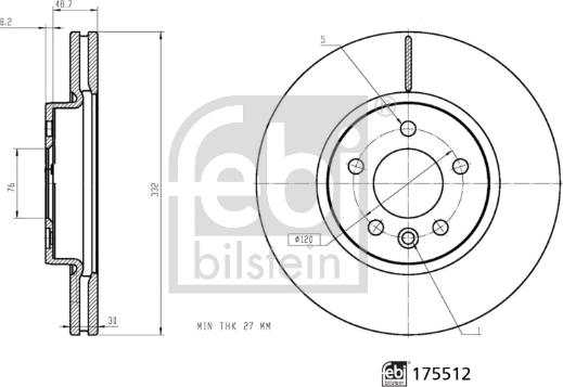 Febi Bilstein 175512 - Jarrulevy inparts.fi